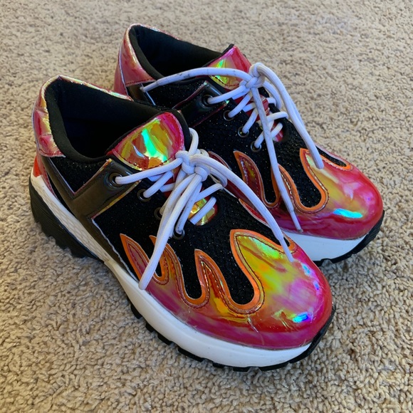 YRU Blaz3 platform flame sneakers - Picture 2 of 7